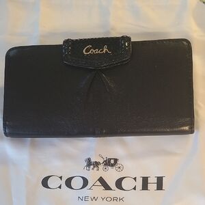 Coach Black Leather Women's Wallet